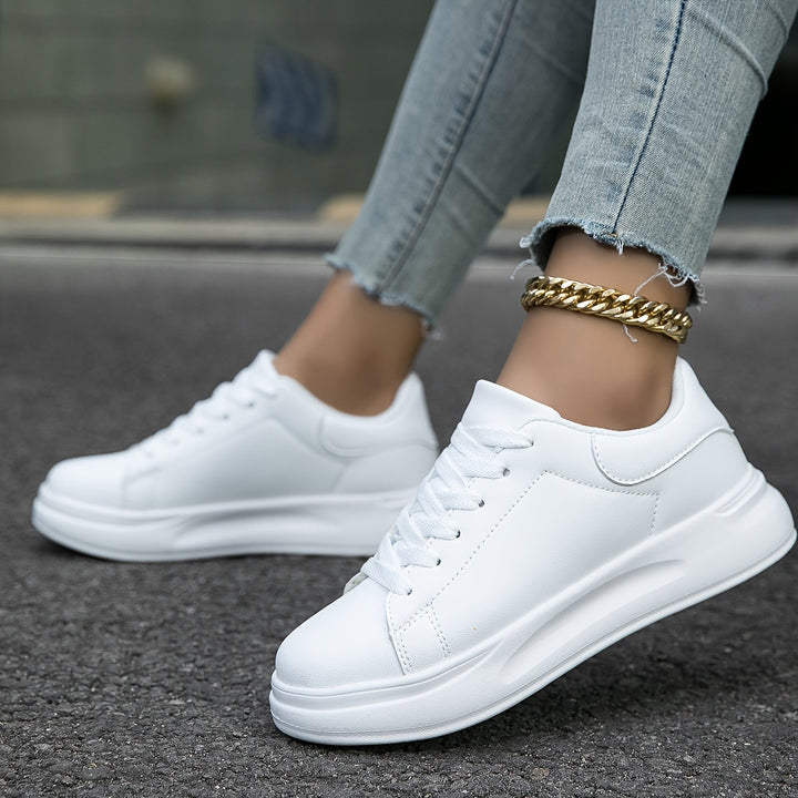 PureStep™ | Women's Clean White Leather Sneakers
