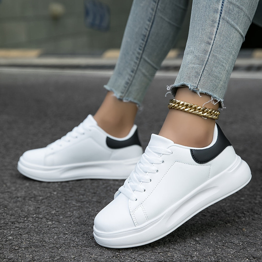 PureStep™ | Women's Clean White Leather Sneakers