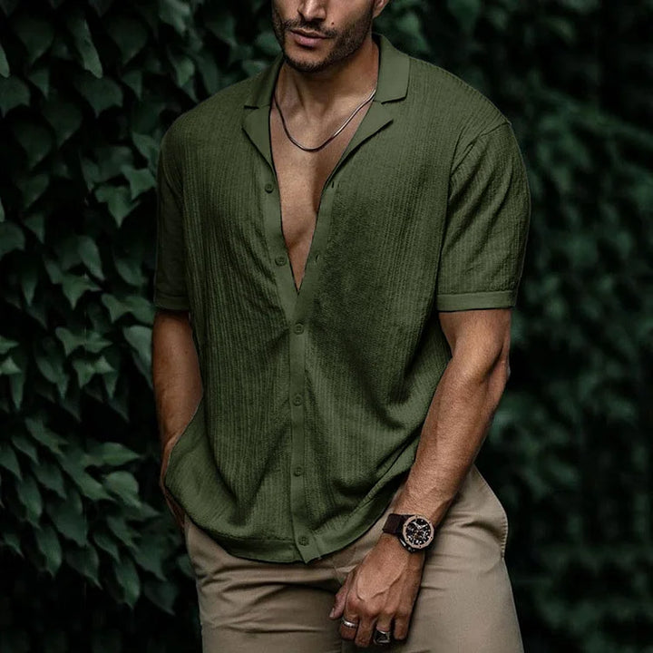 Button Down Linen Summer Shirt for Men