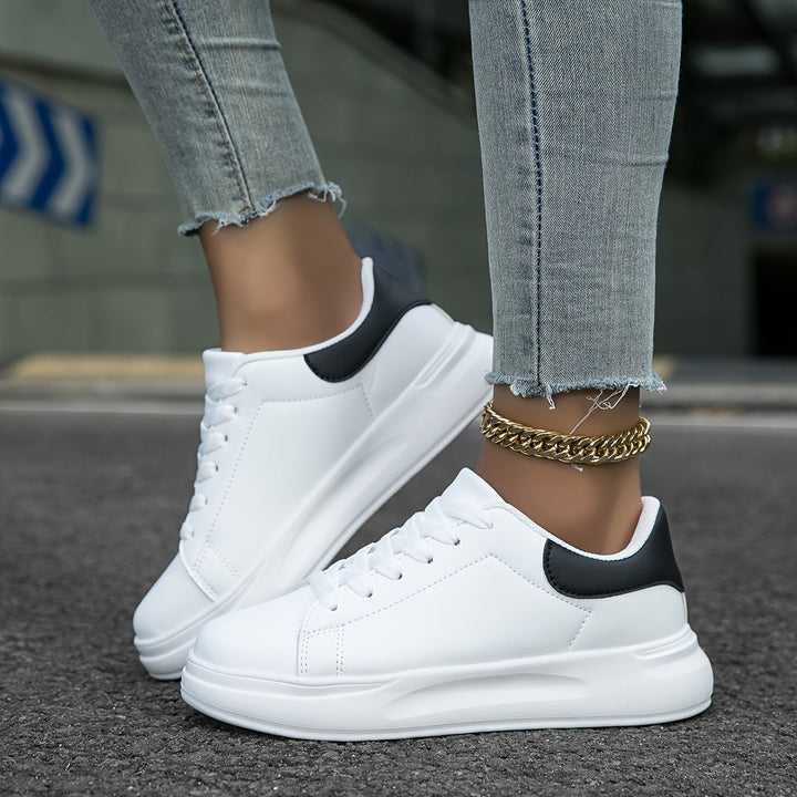 PureStep™ | Women's Clean White Leather Sneakers
