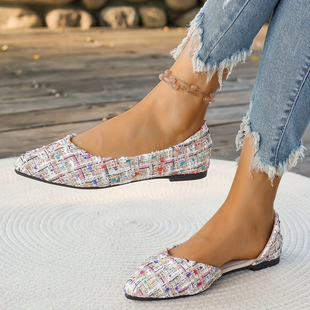 Elegant Women's Pointed-Toe Slip-On Flats