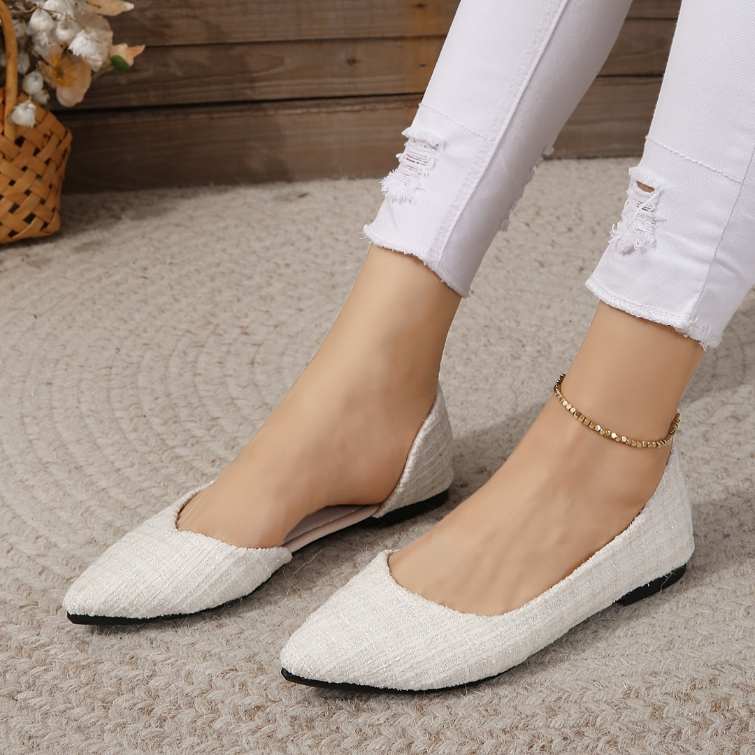 Elegant Women's Pointed-Toe Slip-On Flats