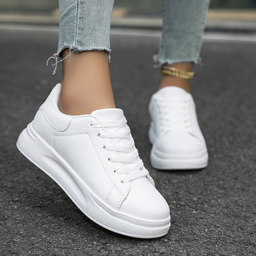 PureStep™ | Women's Clean White Leather Sneakers
