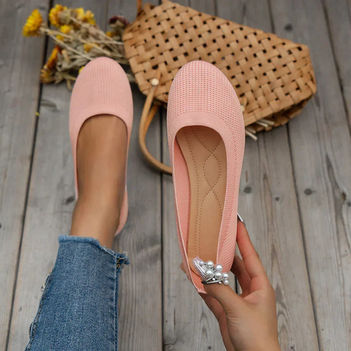 Comfortable Knitted Flats with Breathable Design for Women
