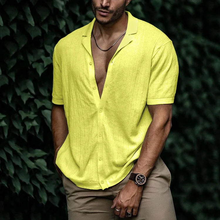 Button Down Linen Summer Shirt for Men
