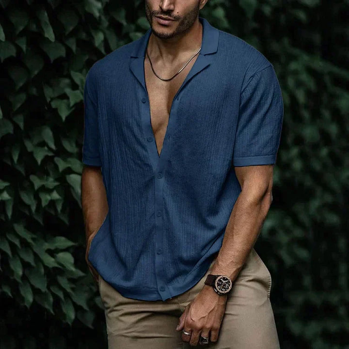 Button Down Linen Summer Shirt for Men
