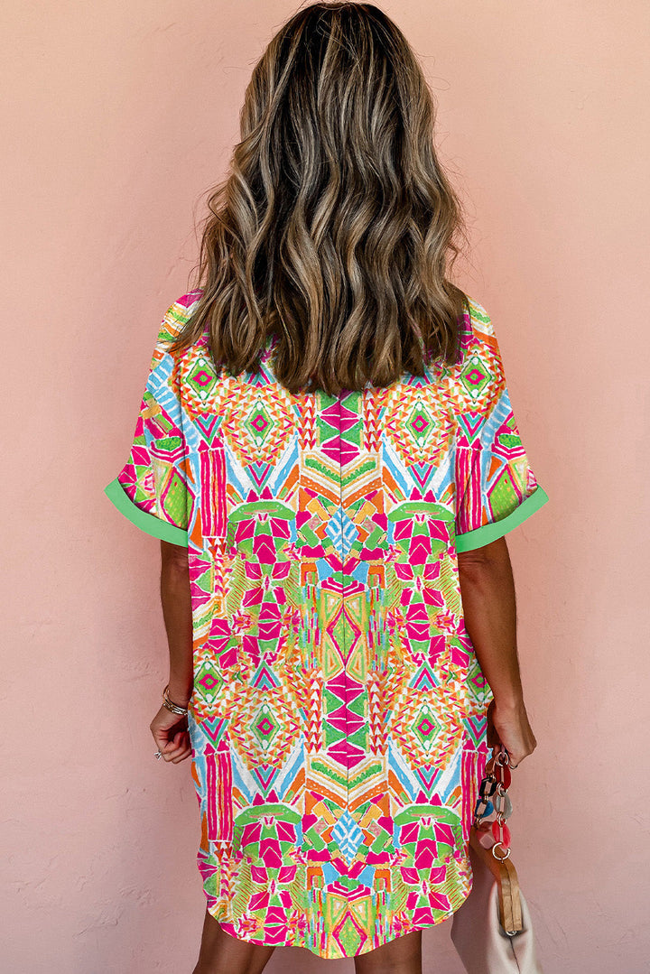 Zara – Contrast Print Dress