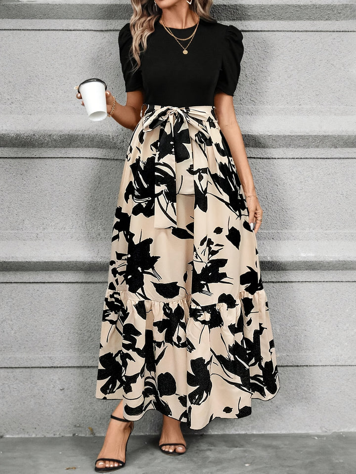 Chic Print Midi Kjole