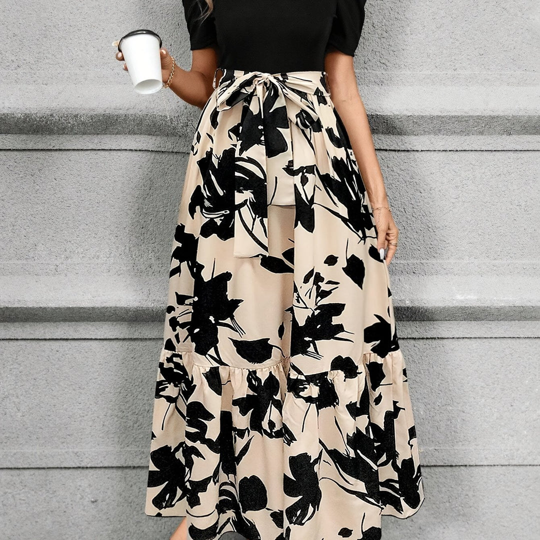 Chic Print Midi Kjole