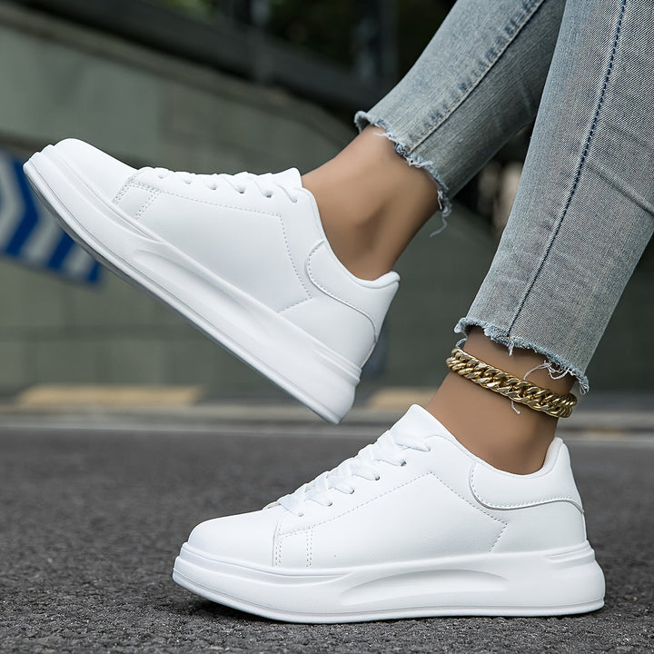 PureStep™ | Women's Clean White Leather Sneakers