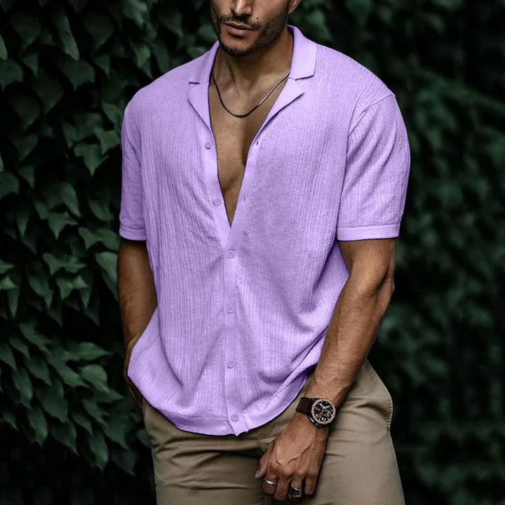 Button Down Linen Summer Shirt for Men