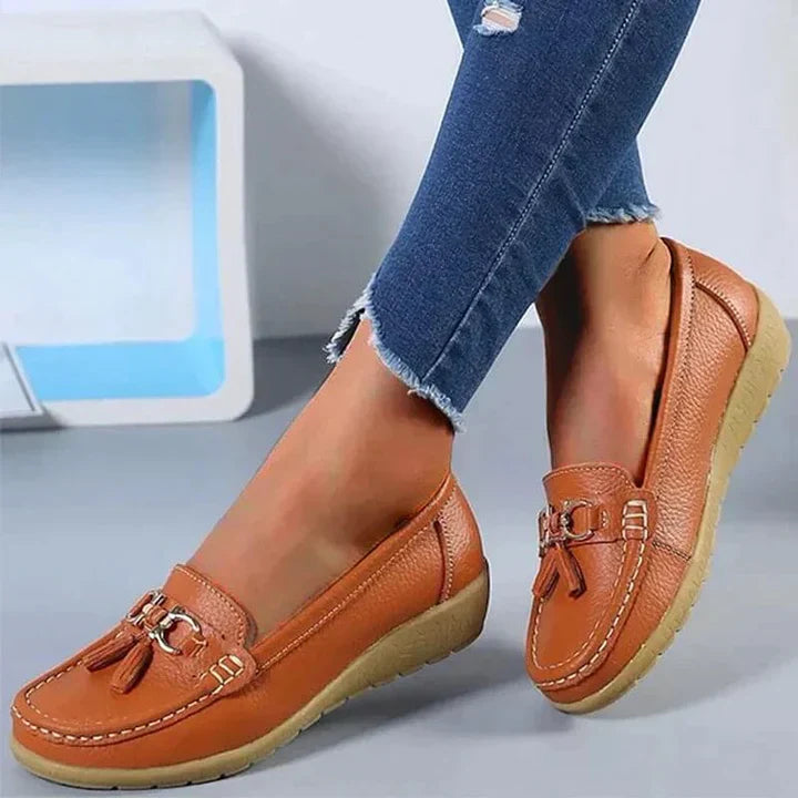 Lia – Orthopedic Leather Moccasins