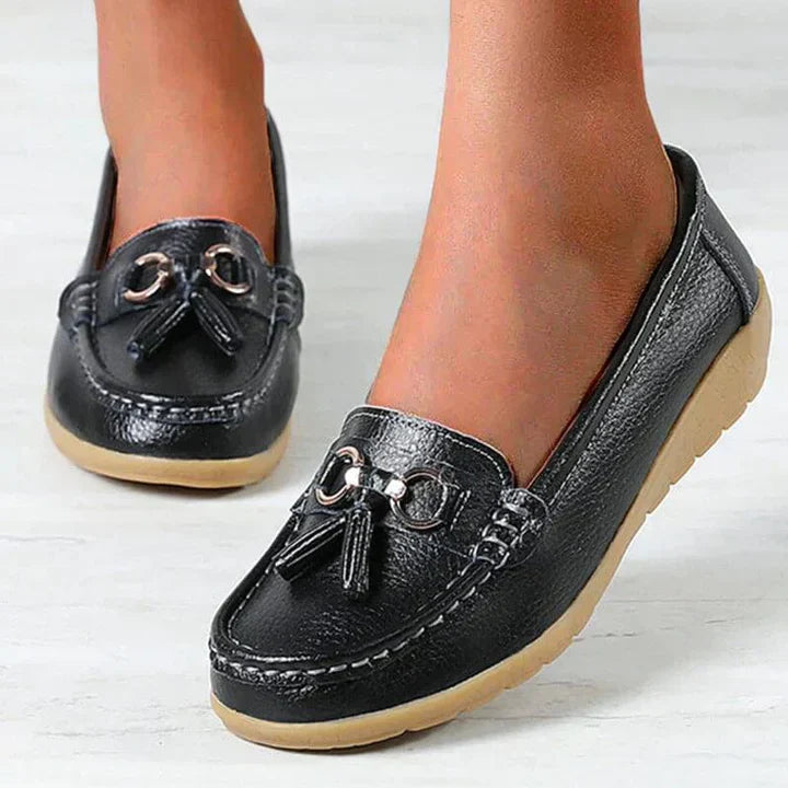 Lia – Orthopedic Leather Moccasins