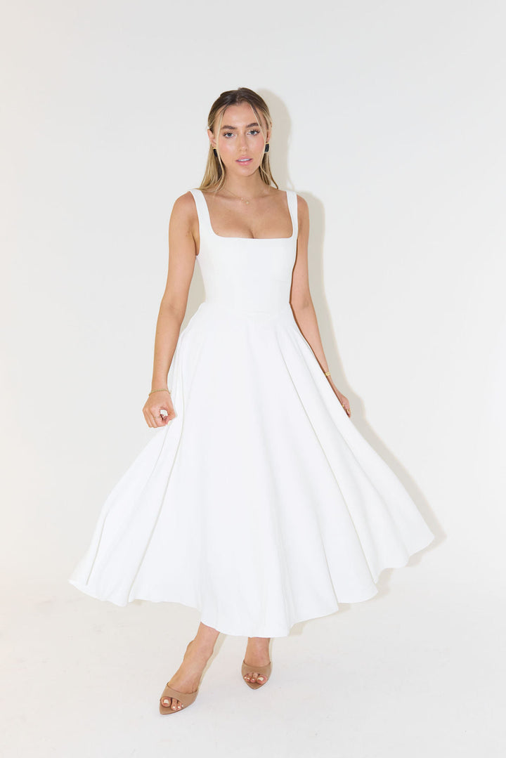 Yade | High-Waisted Midi Dress