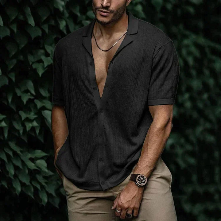 Button Down Linen Summer Shirt for Men
