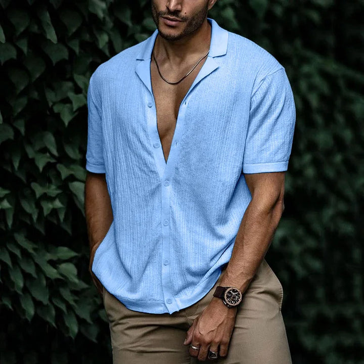 Button Down Linen Summer Shirt for Men