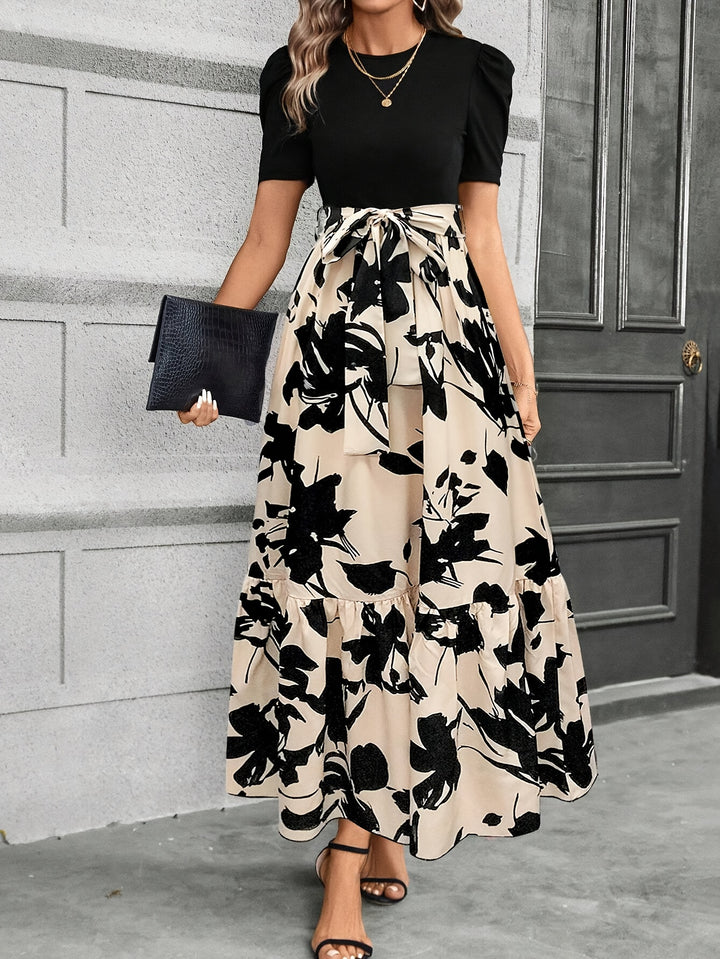 Chic Print Midi Kjole