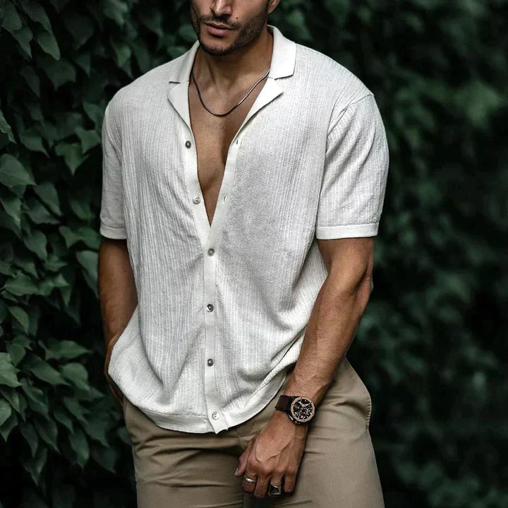 Button Down Linen Summer Shirt for Men