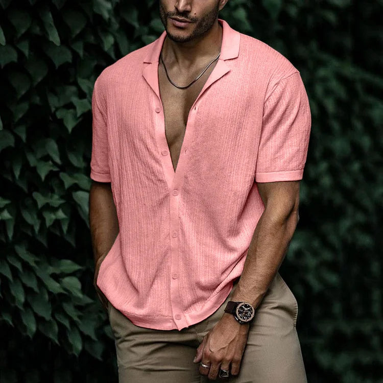 Button Down Linen Summer Shirt for Men