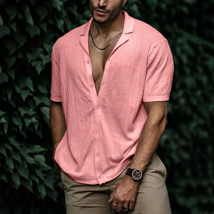Button Down Linen Summer Shirt for Men