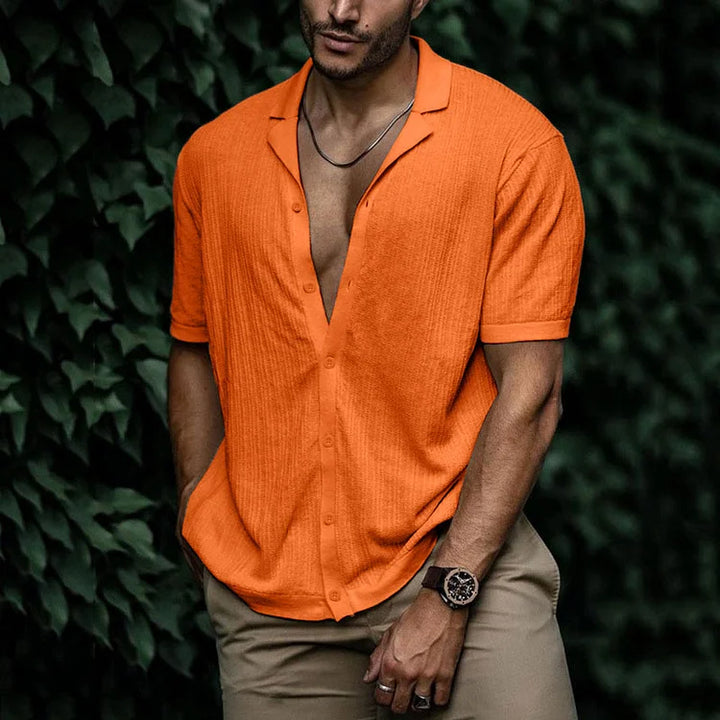 Button Down Linen Summer Shirt for Men