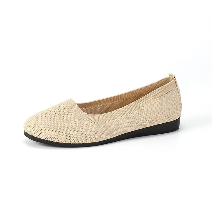 Comfortable Knitted Flats with Breathable Design for Women
