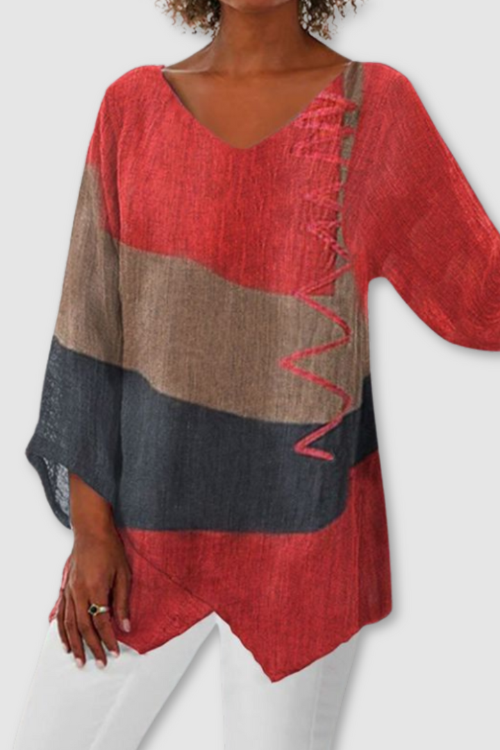 ALINA – Elegant Draped Blouse