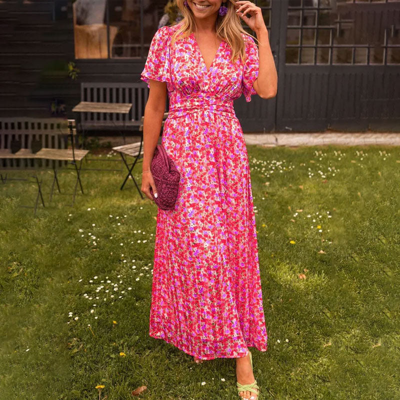 Leah – V-Neck Women's Dress