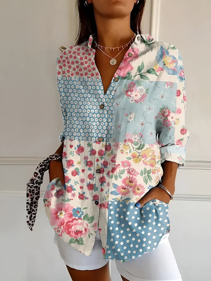 LYSSA – FLORAL BUTTON-UP BLOUSE