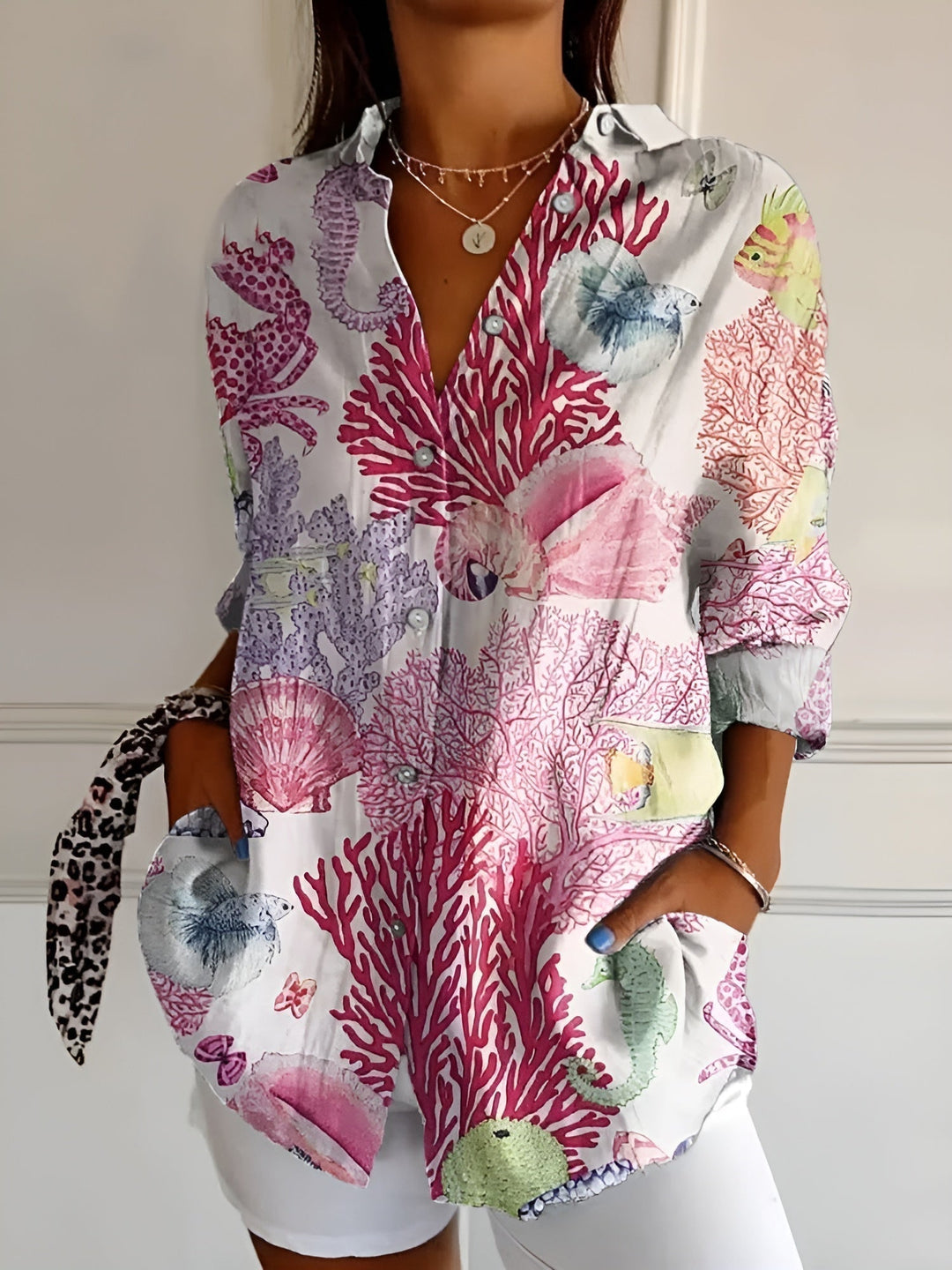 LYSSA – FLORAL BUTTON-UP BLOUSE